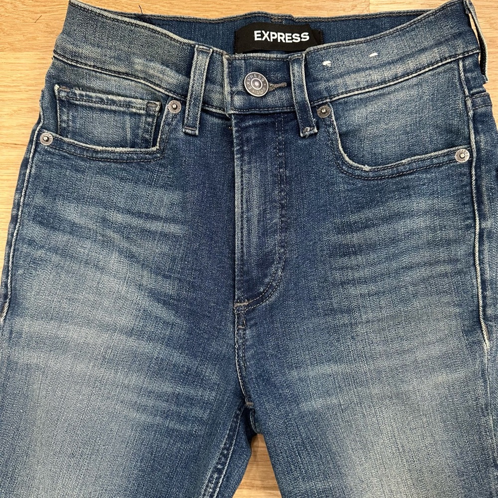 Express Dark Blue Denim High Rise Pants 00S